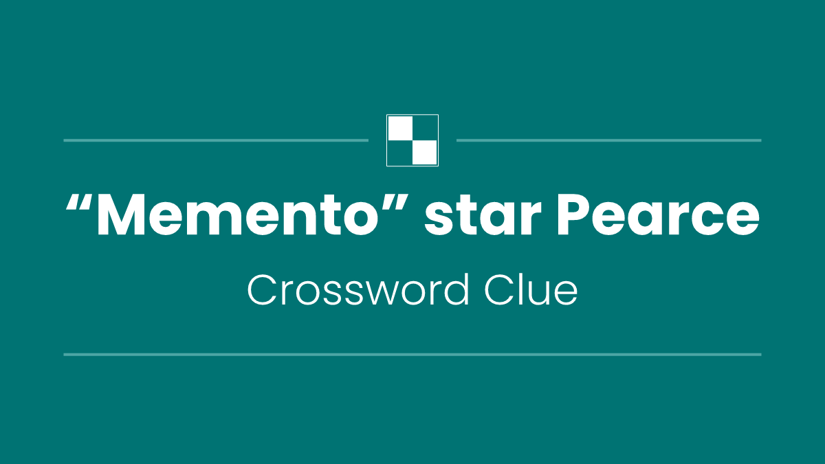 “Memento” star Pearce