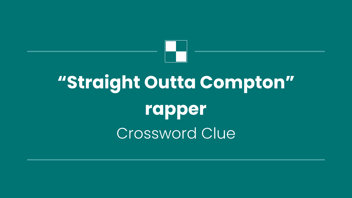 “Straight Outta Compton” rapper