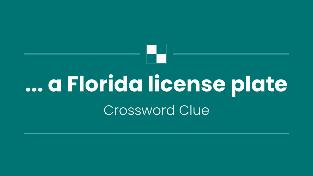 ... a Florida license plate
