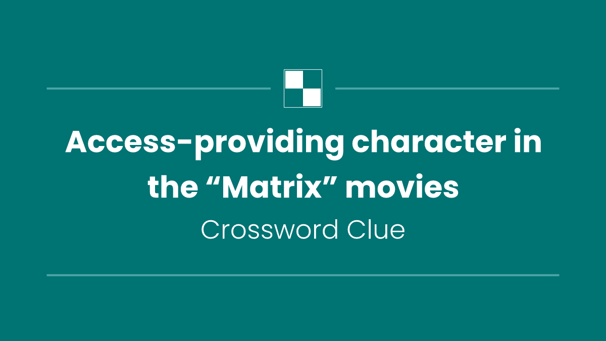 Access-providing character in the “Matrix” movies
