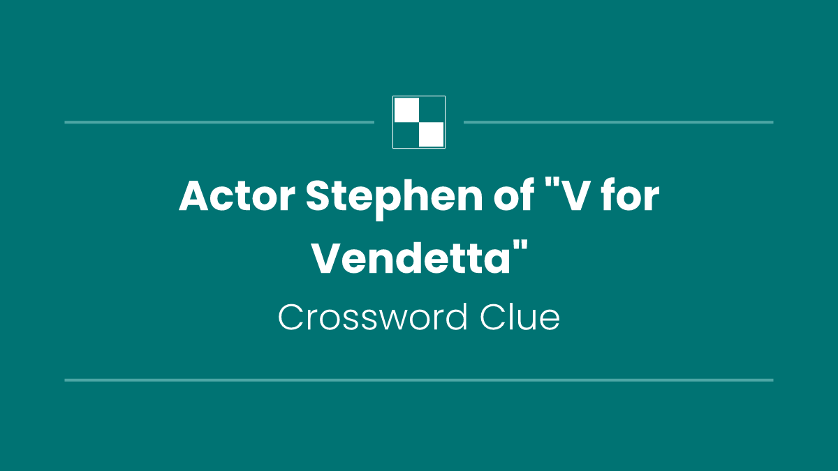 Actor Stephen of "V for Vendetta"