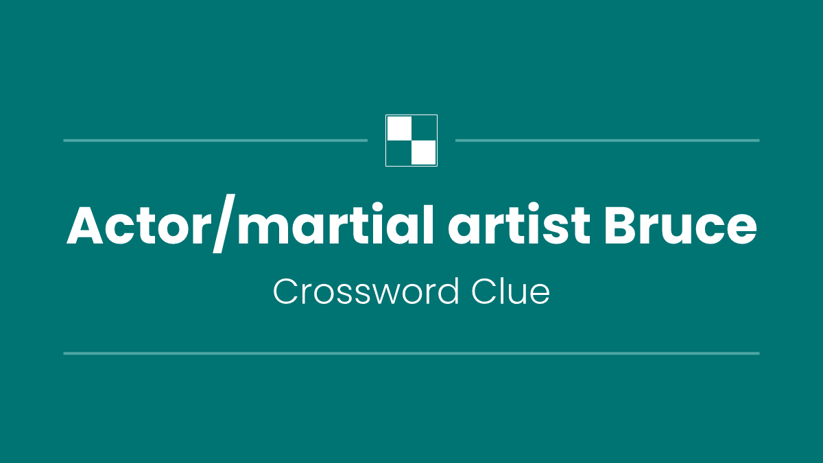 Actor/martial artist Bruce