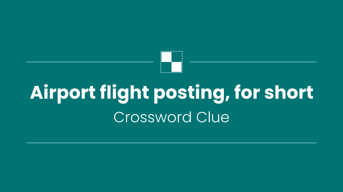 Airport flight posting, for short