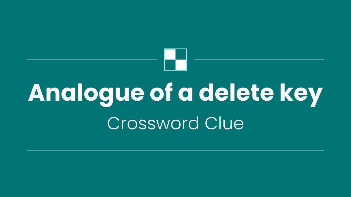 Analogue of a delete key