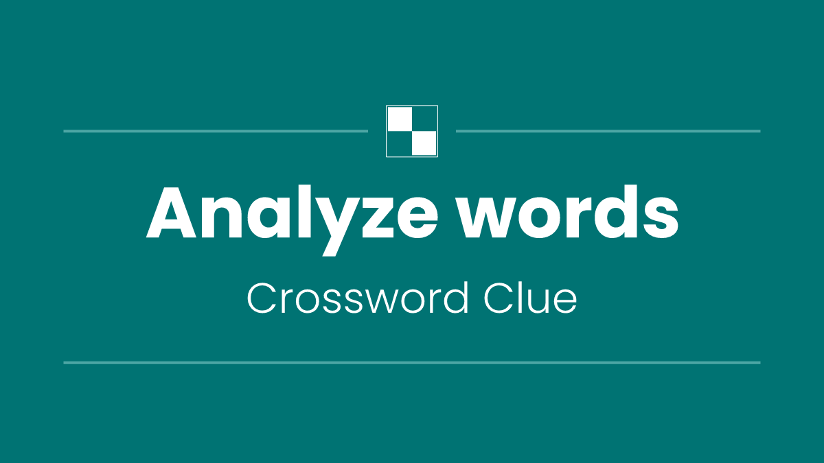 Analyze words