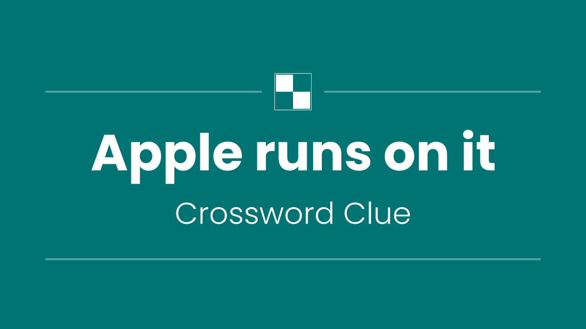 Apple runs on it