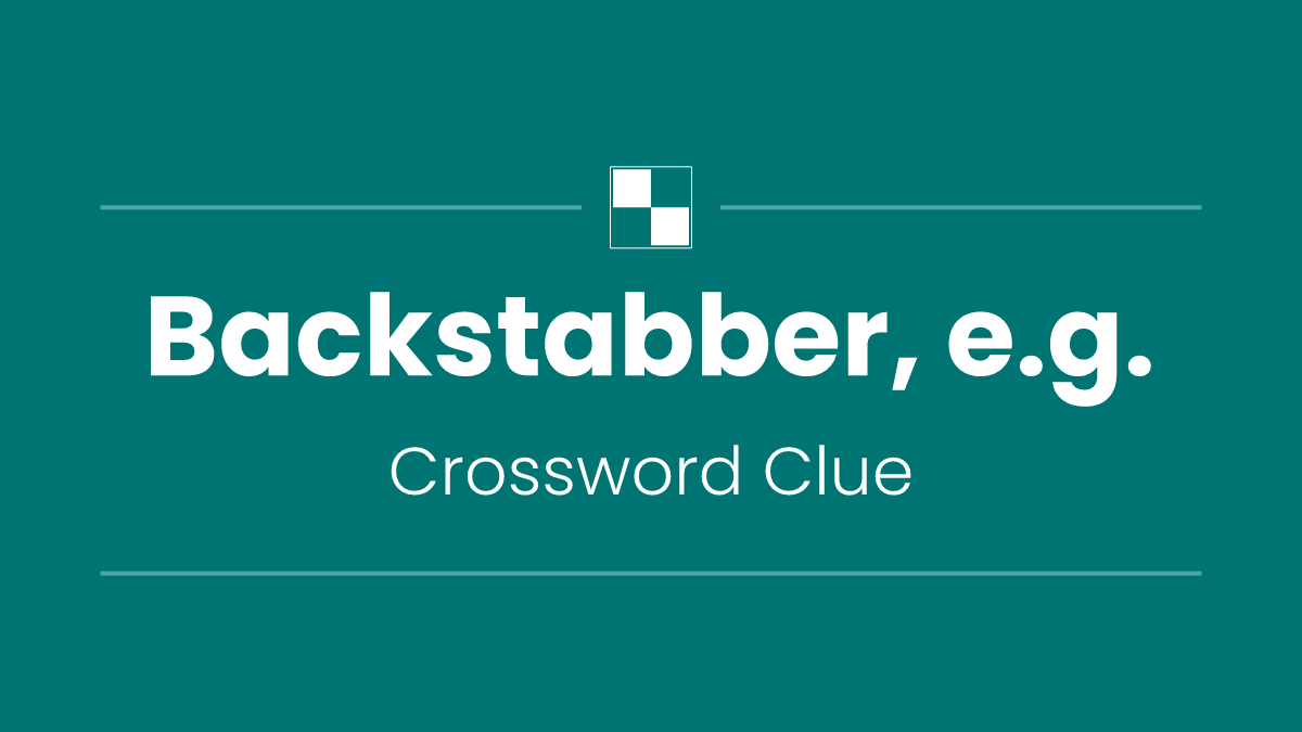 Backstabber, e.g.