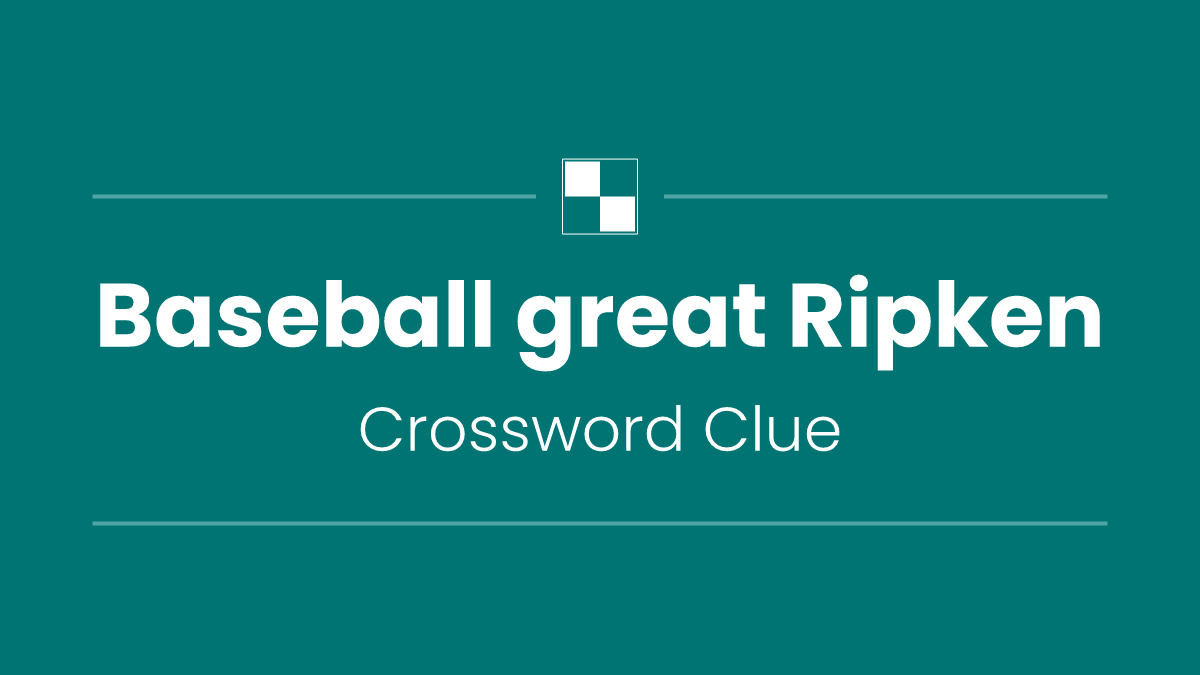 Baseball great Ripken