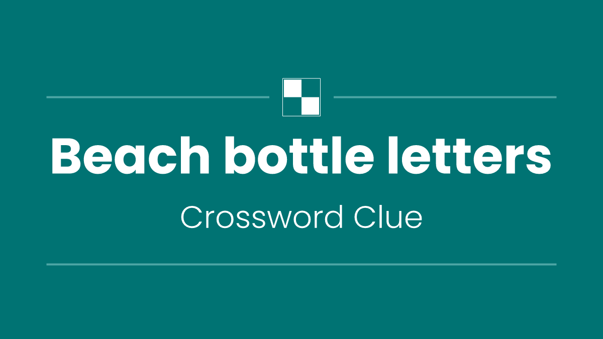 Beach bottle letters