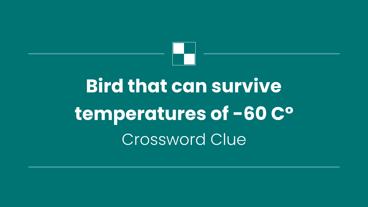 Bird that can survive temperatures of -60 C°