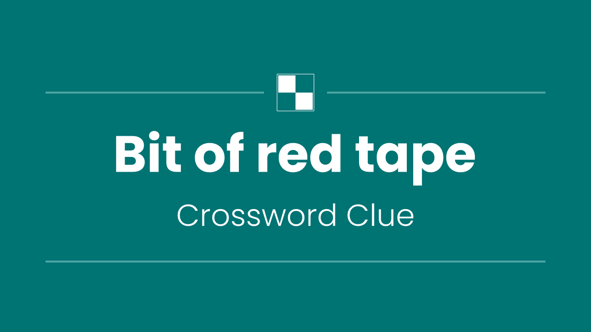 Bit of red tape