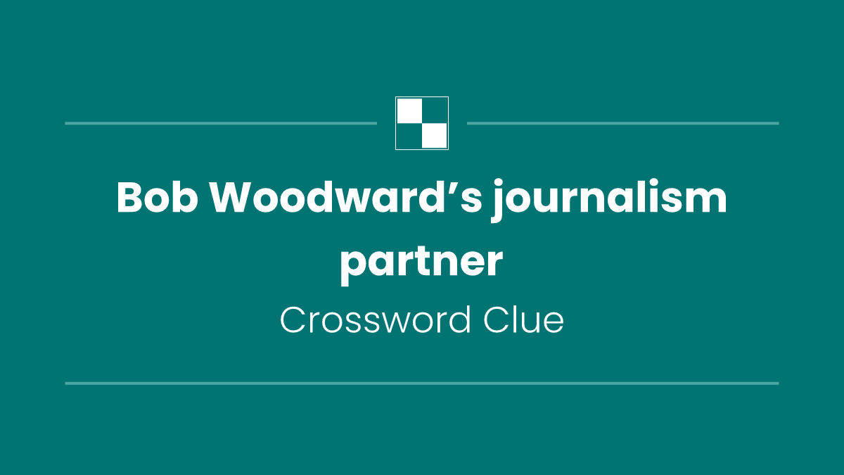 Bob Woodward’s journalism partner