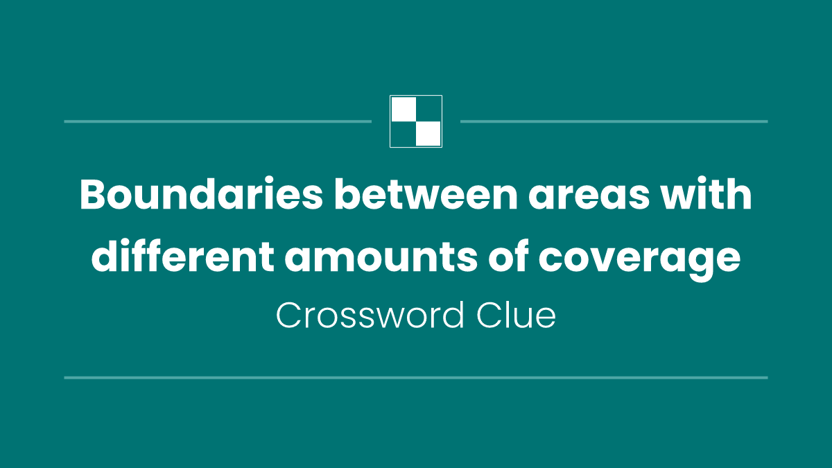 Boundaries between areas with different amounts of coverage