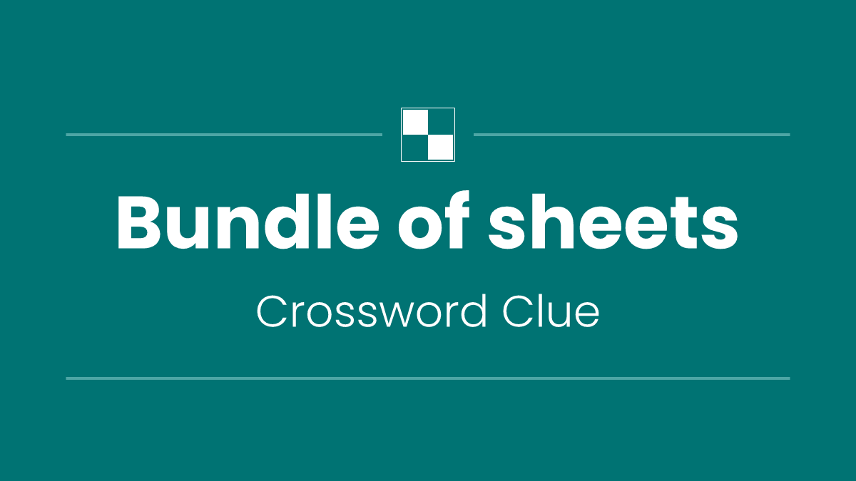 Bundle of sheets