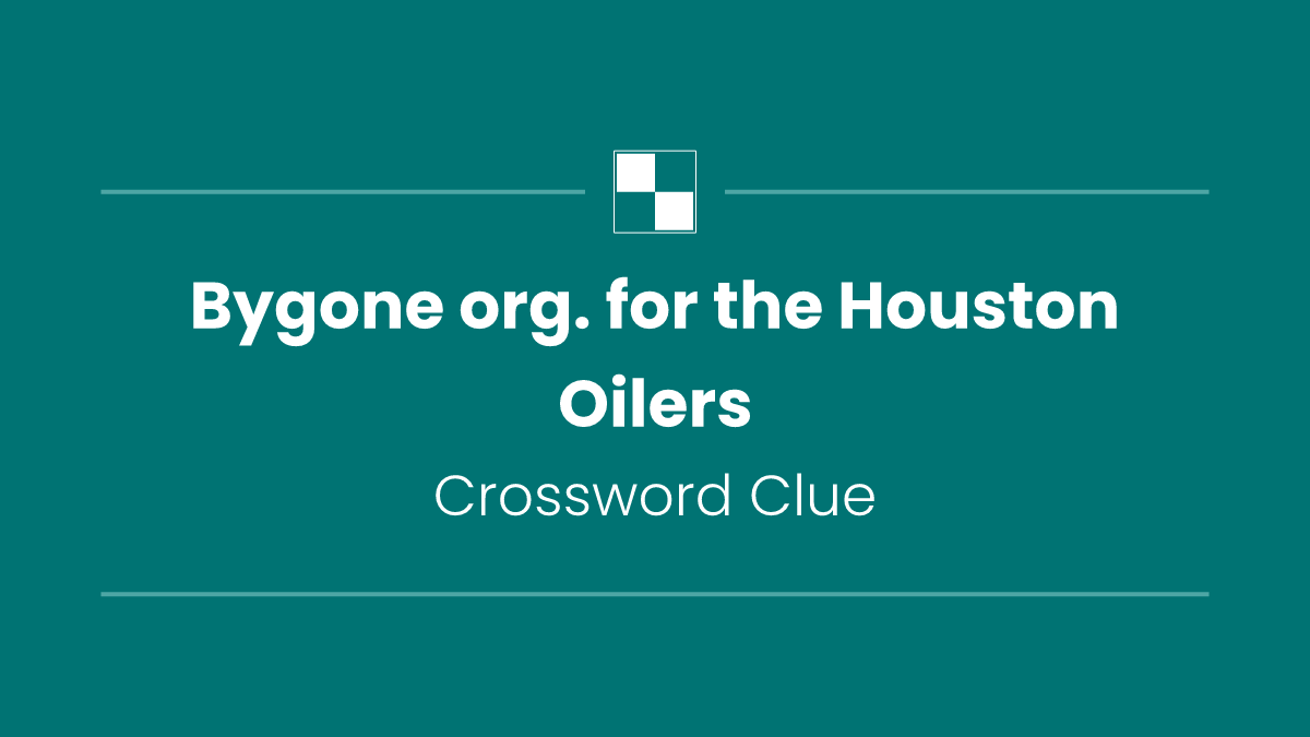 Bygone org. for the Houston Oilers