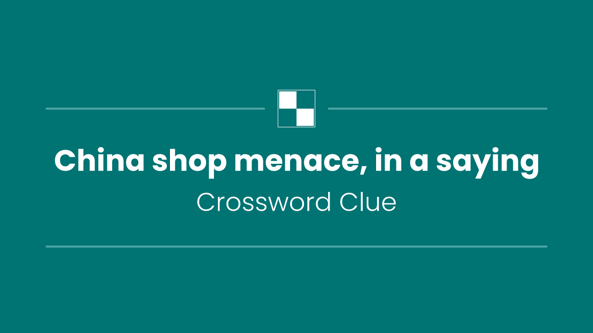 China shop menace, in a saying
