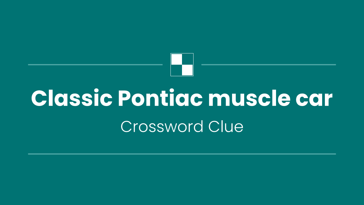 Classic Pontiac muscle car