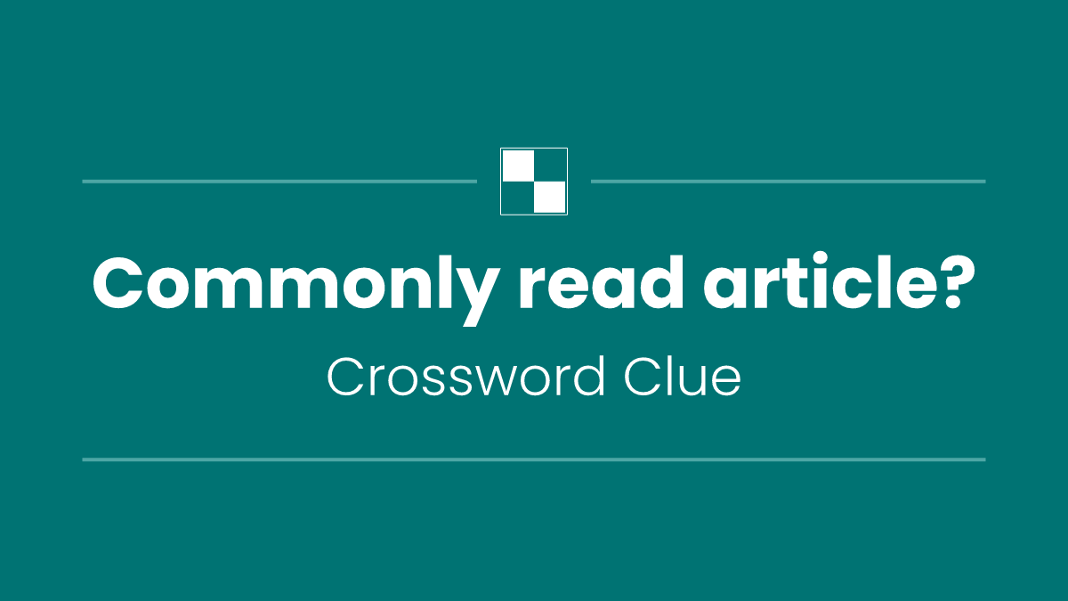 Commonly read article?