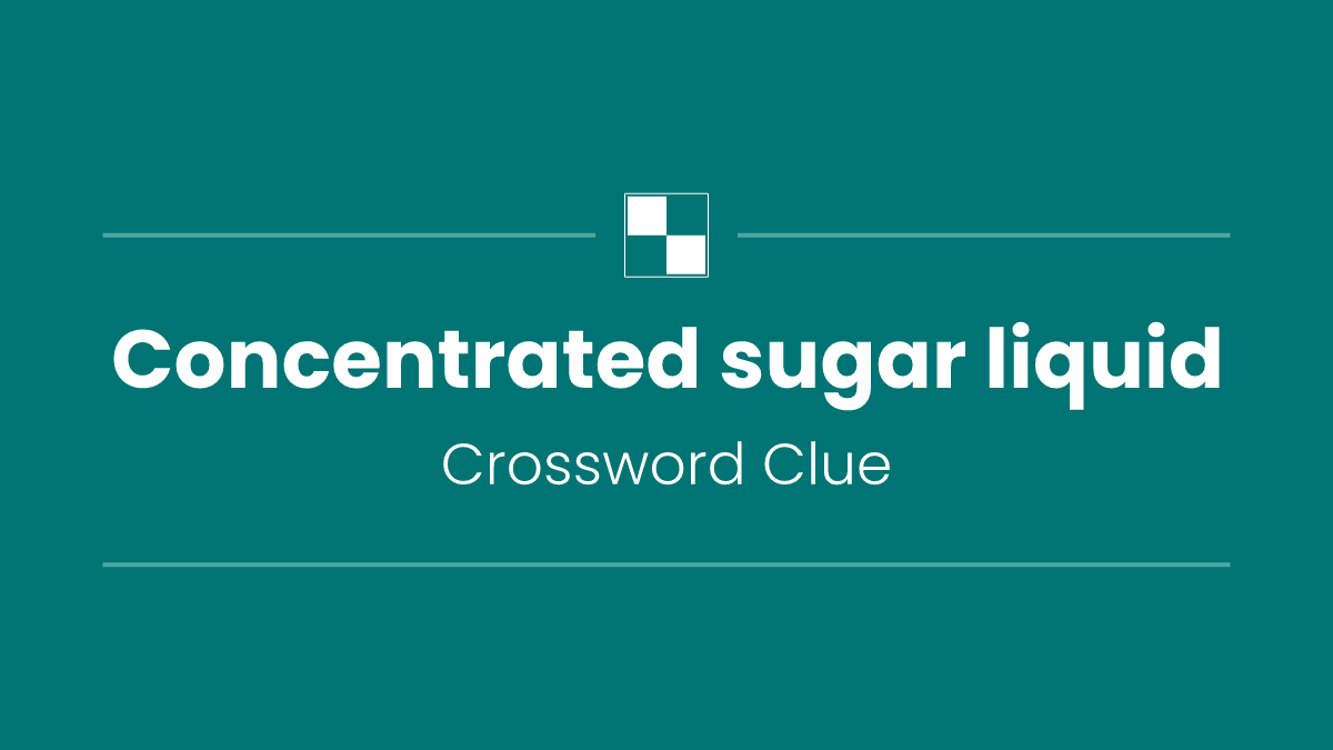 Concentrated sugar liquid