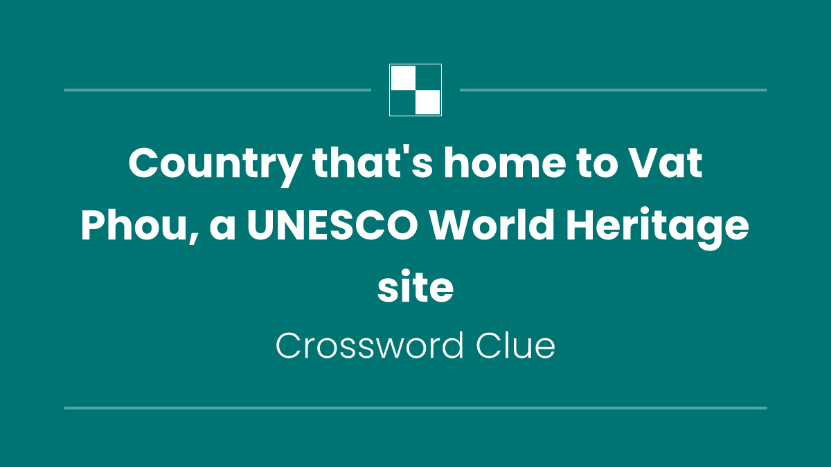 Country that's home to Vat Phou, a UNESCO World Heritage site