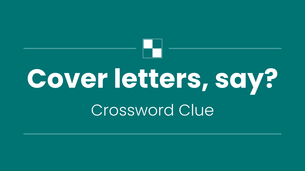 Cover letters, say?
