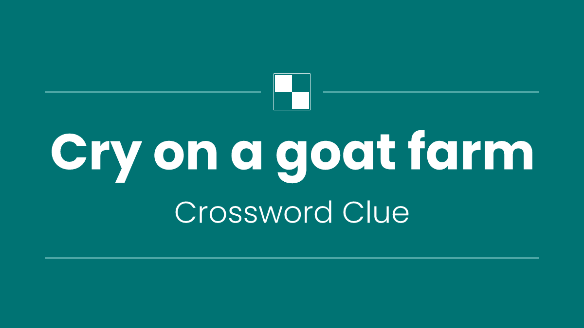 Cry on a goat farm