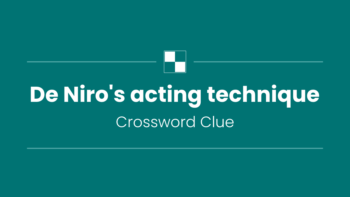 De Niro's acting technique