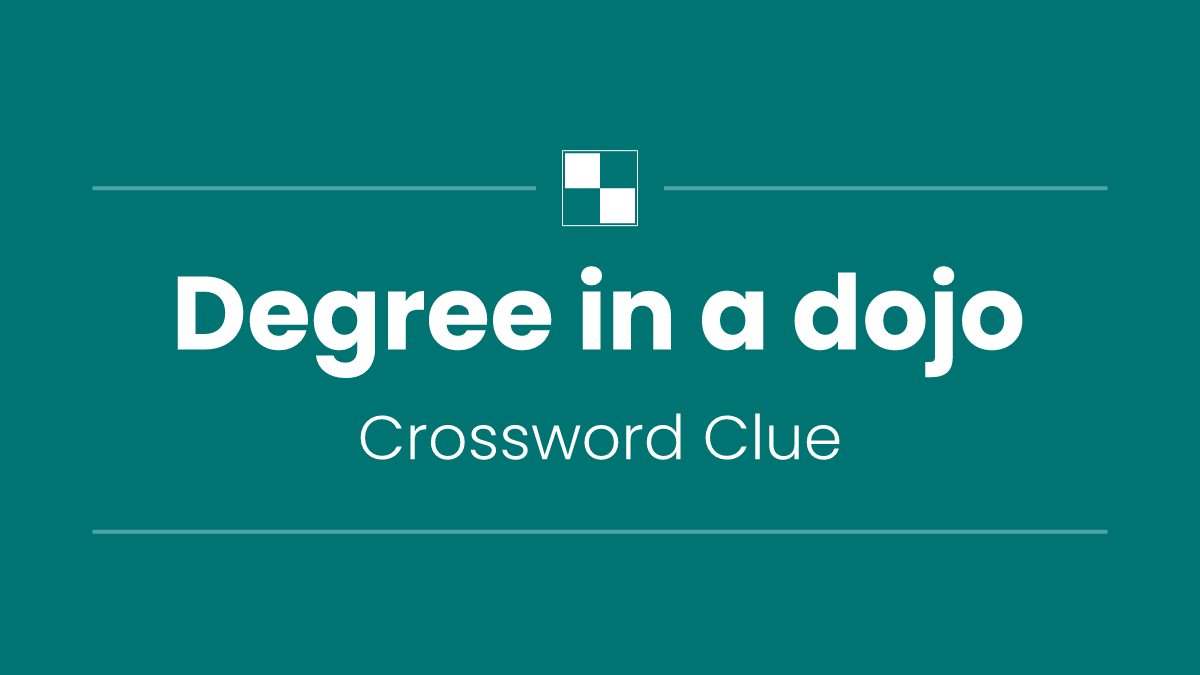 Degree in a dojo