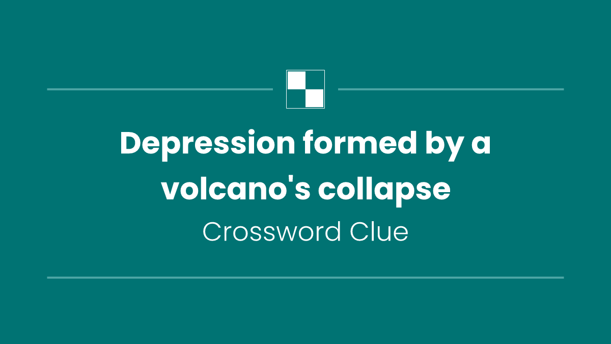 Depression formed by a volcano's collapse