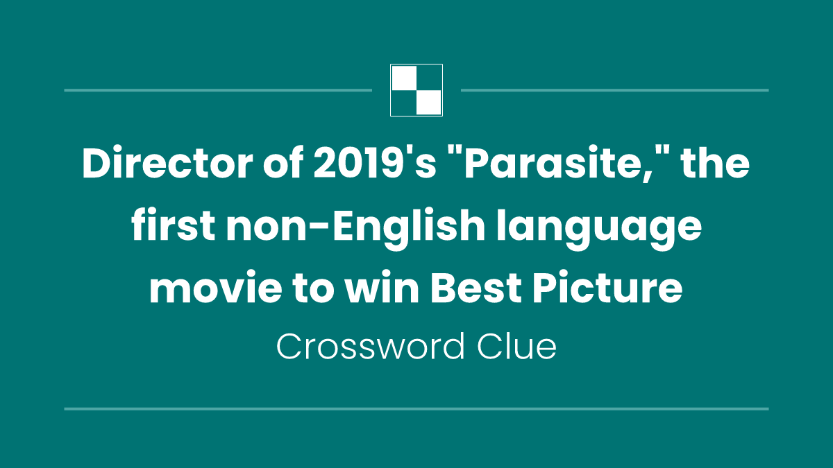 Director of 2019's "Parasite," the first non-English language movie to win Best Picture