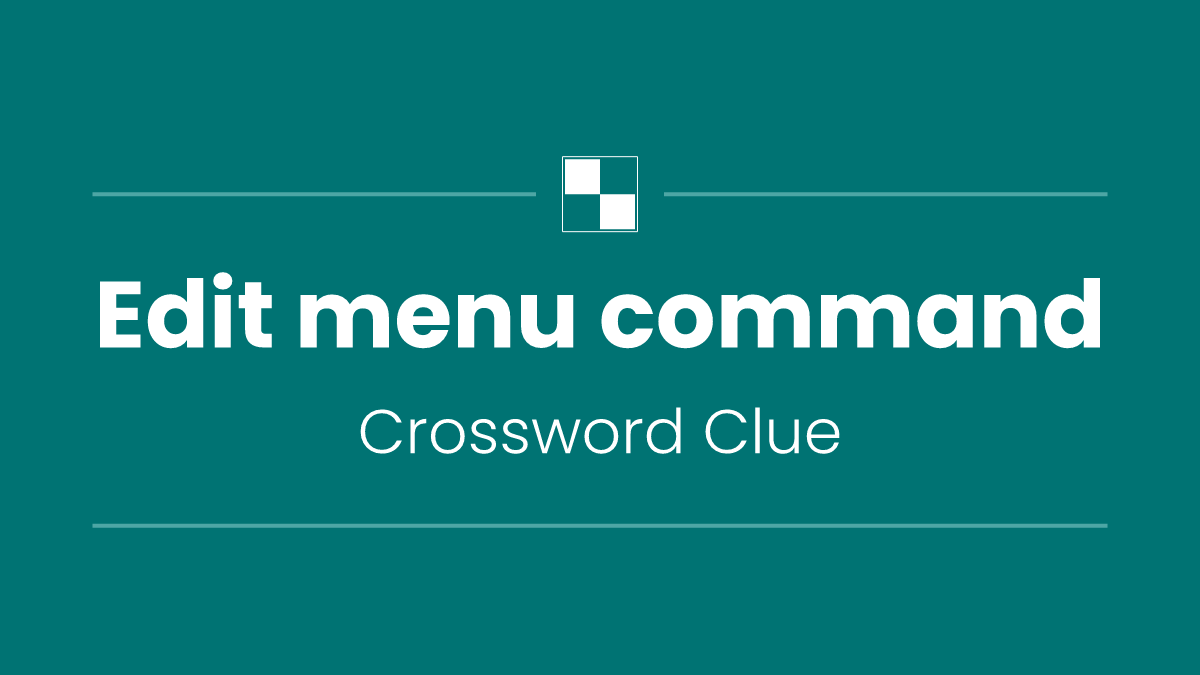 Edit menu command