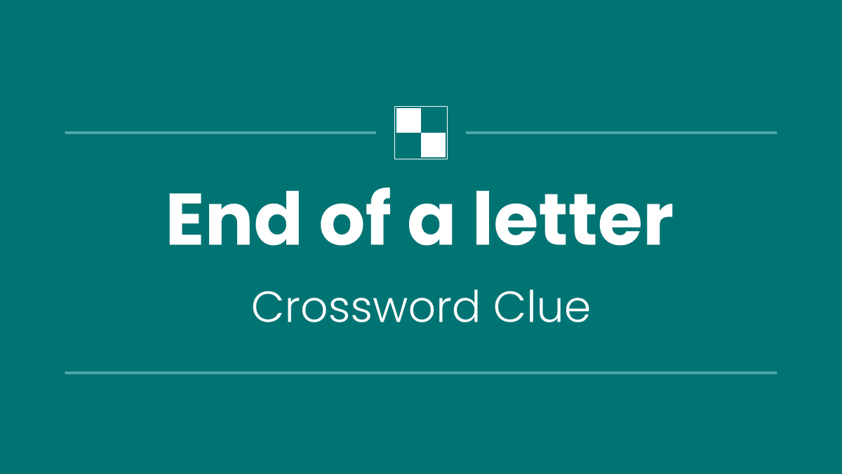 End of a letter