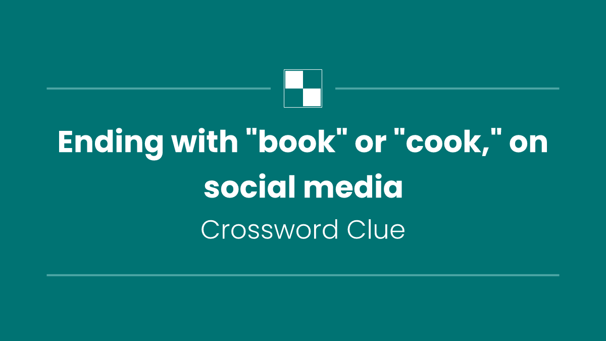 Ending with "book" or "cook," on social media