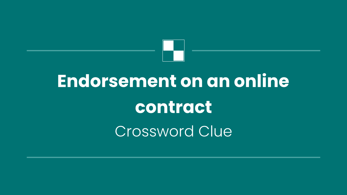 Endorsement on an online contract