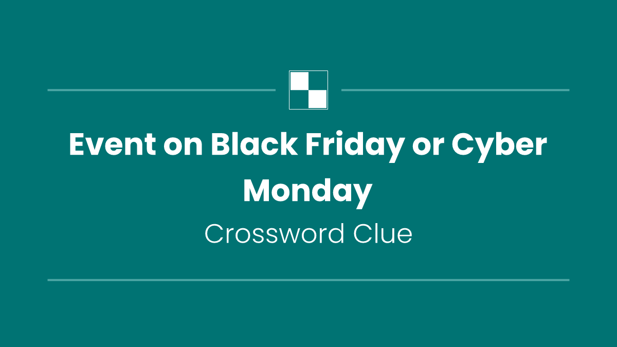 Event on Black Friday or Cyber Monday