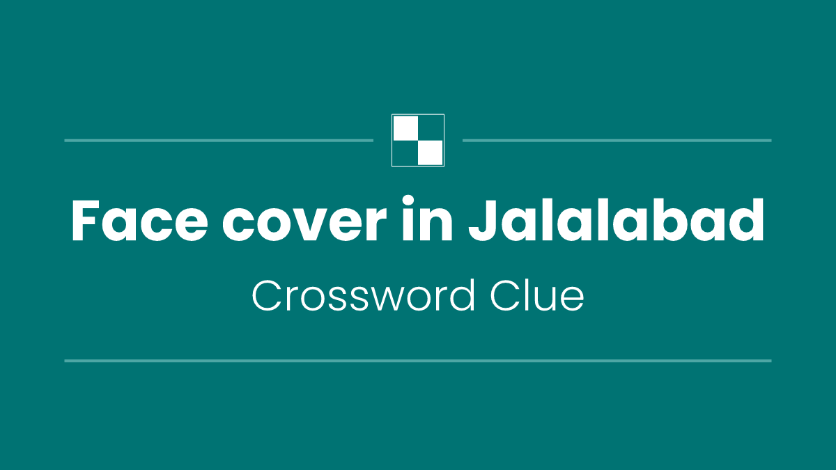 Face cover in Jalalabad