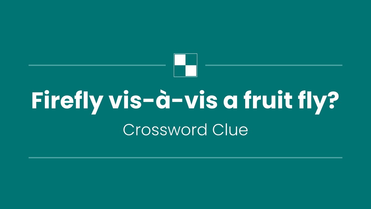 Firefly vis-à-vis a fruit fly?