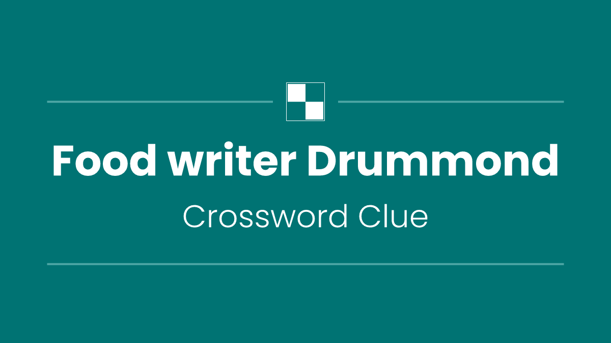 Food writer Drummond