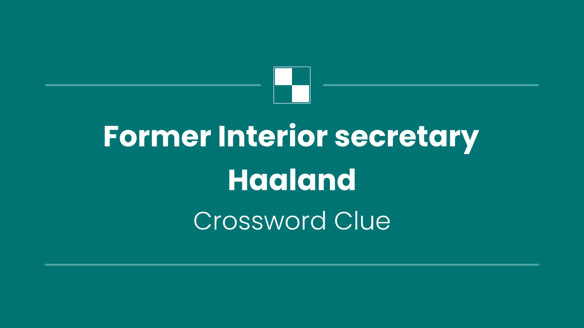 Former Interior secretary Haaland