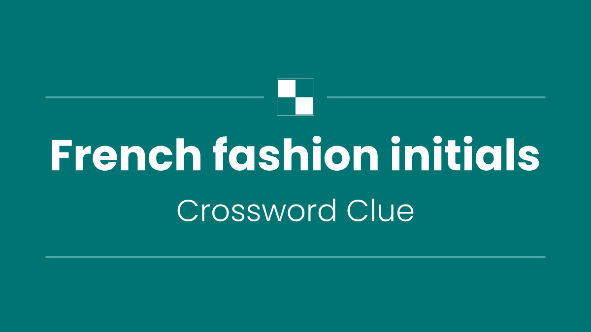 French fashion initials