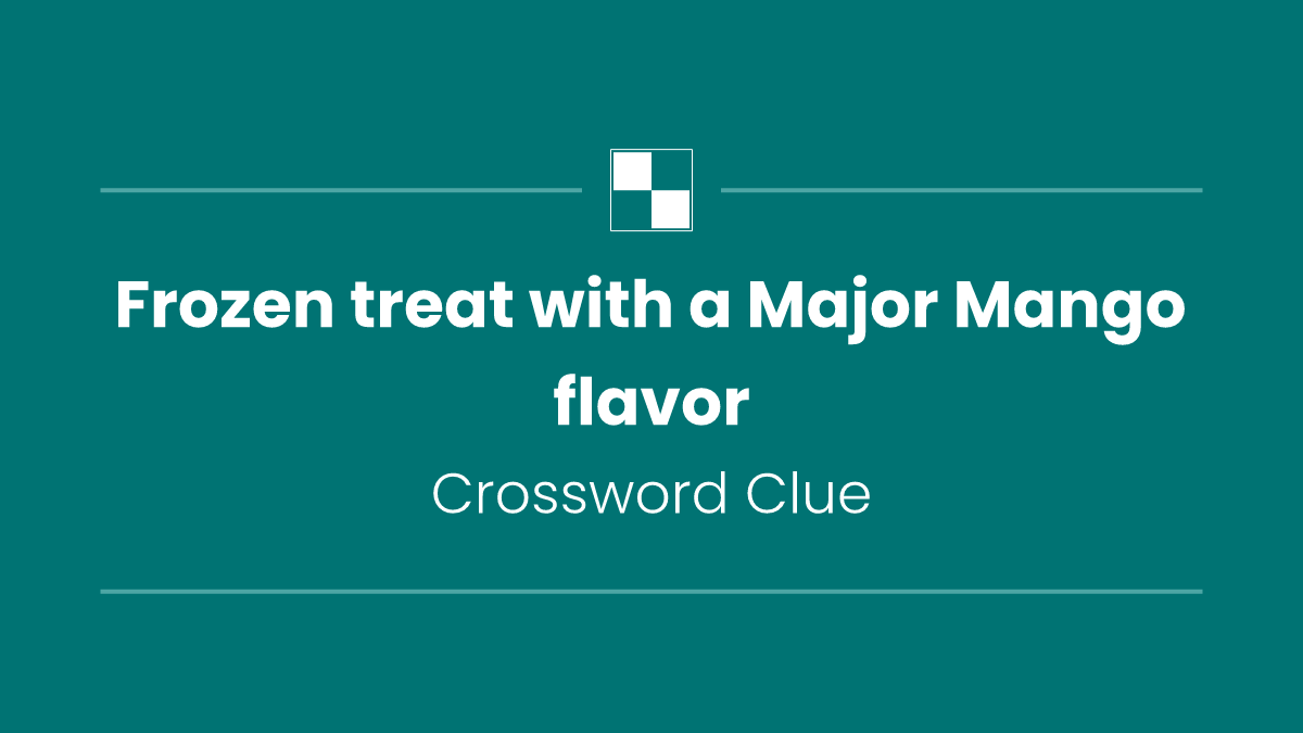 Frozen treat with a Major Mango flavor
