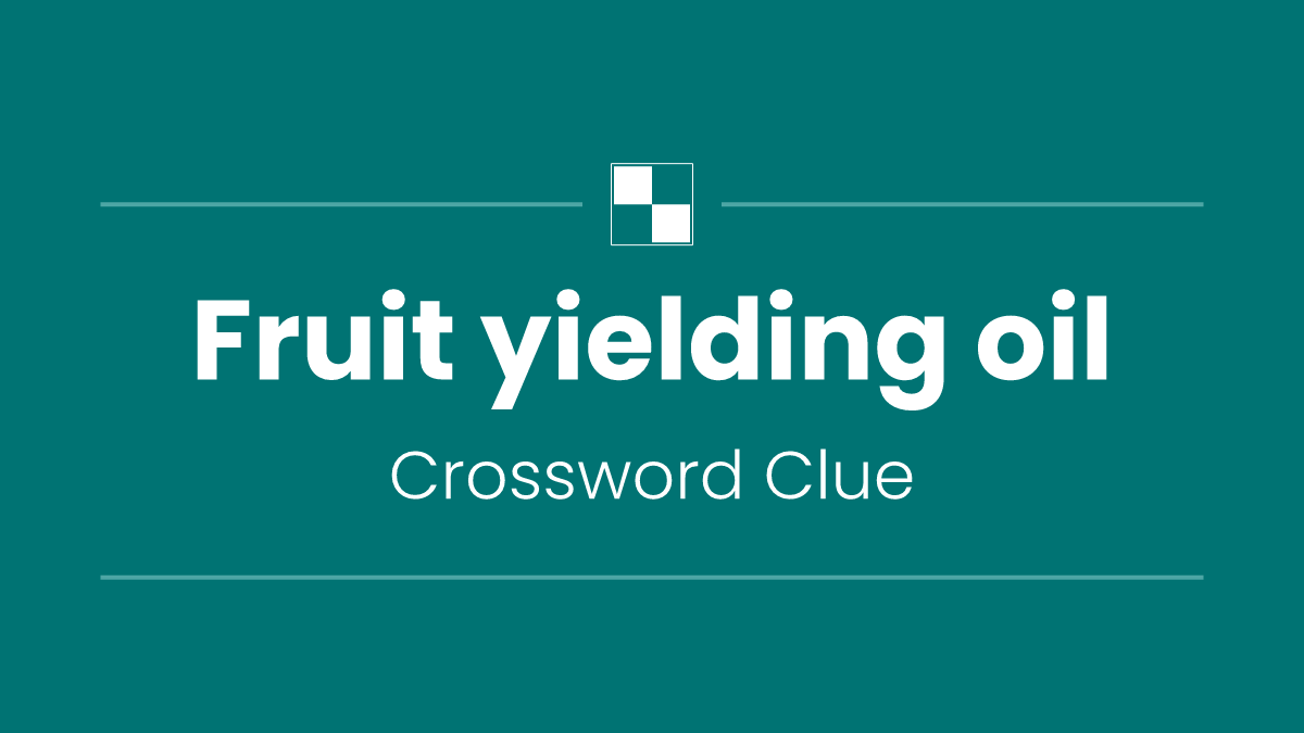 Fruit yielding oil