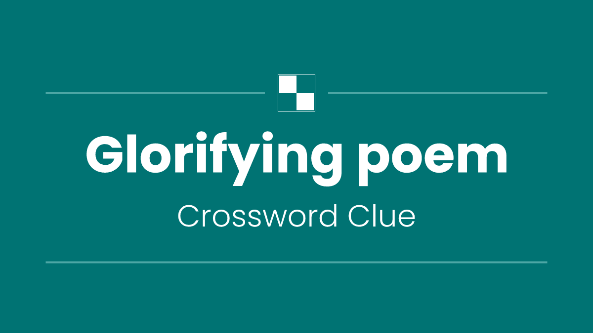 Glorifying poem