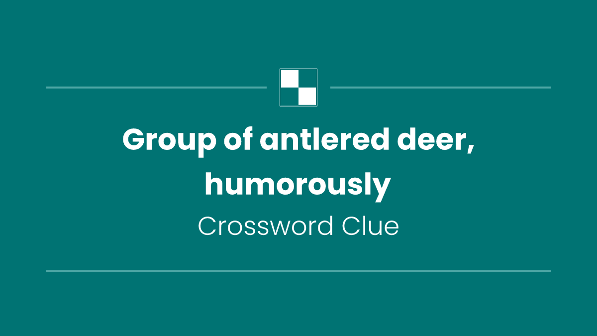 Group of antlered deer, humorously