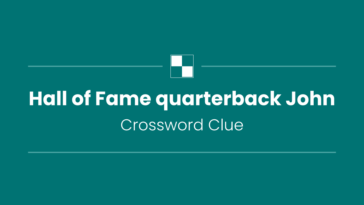 Hall of Fame quarterback John