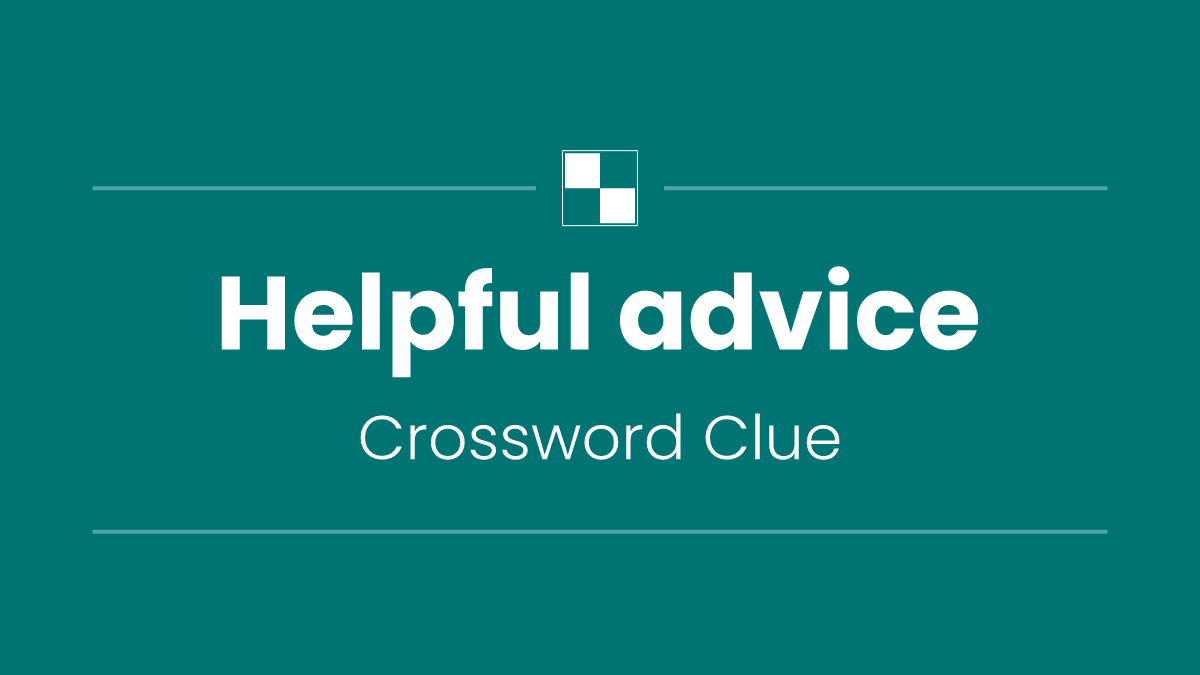 Helpful advice