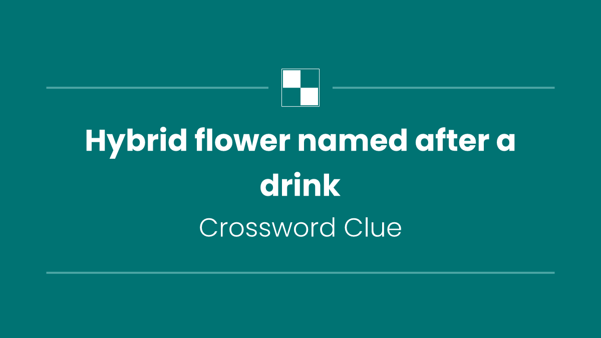 Hybrid flower named after a drink