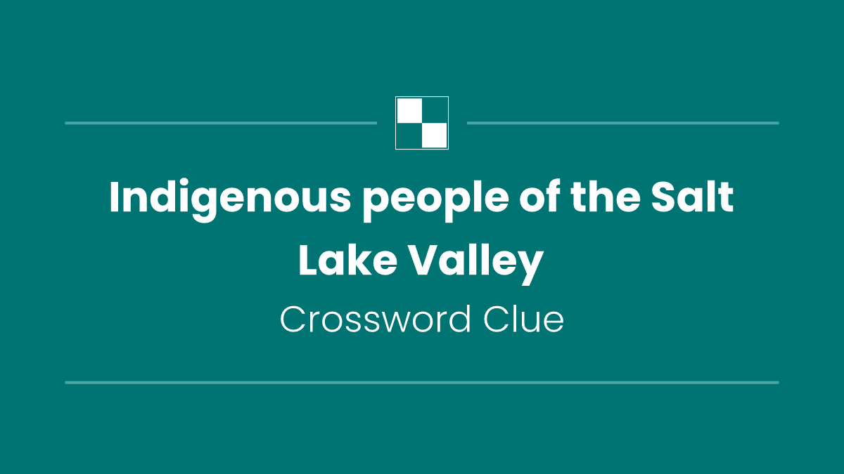 Indigenous people of the Salt Lake Valley
