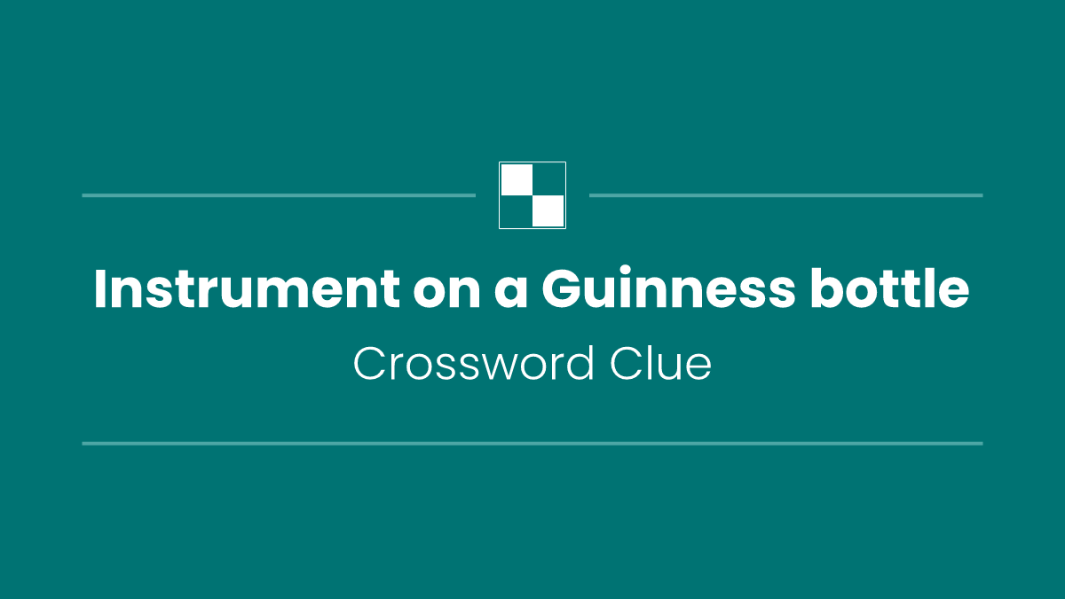 Instrument on a Guinness bottle