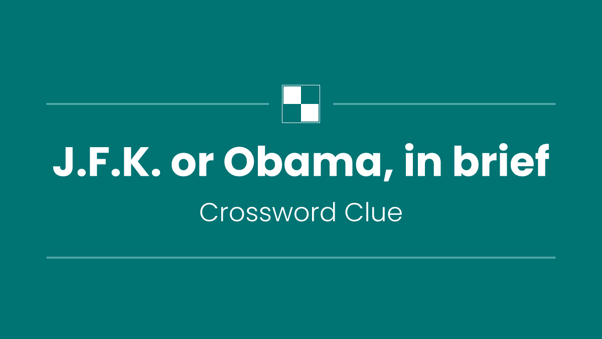 J.F.K. or Obama, in brief